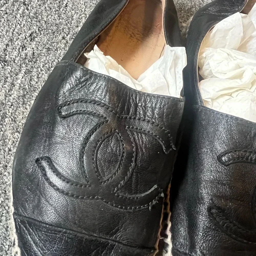 Chanel Black Espadrilles, size 37